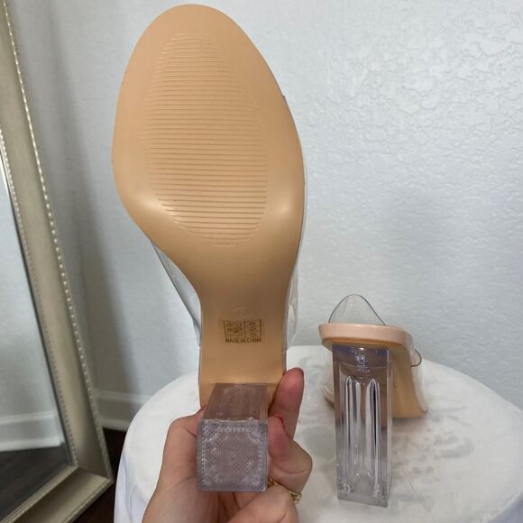 Prettylittlething PLT NEW  Euro Pinterest Coquette Block Heel Sandals 10 - Picture 6 of 8